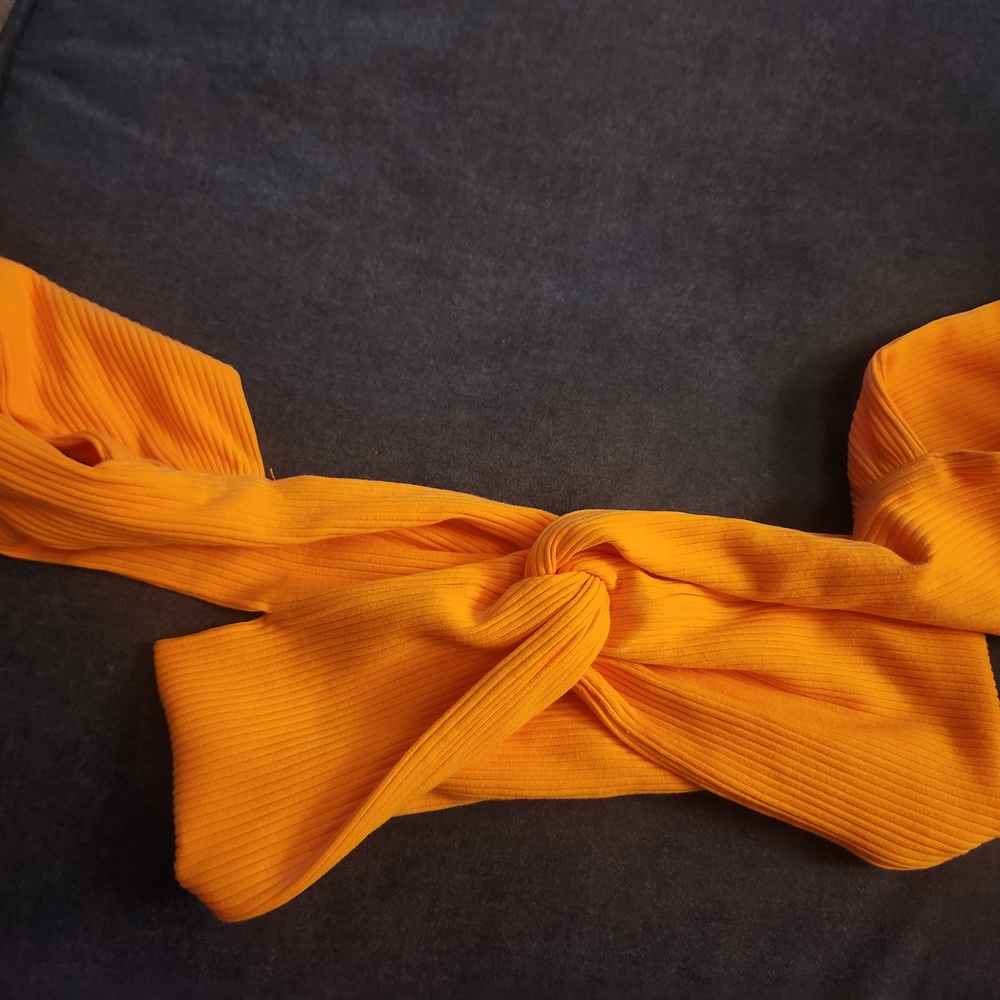 Vibrant Orange Knotted Top